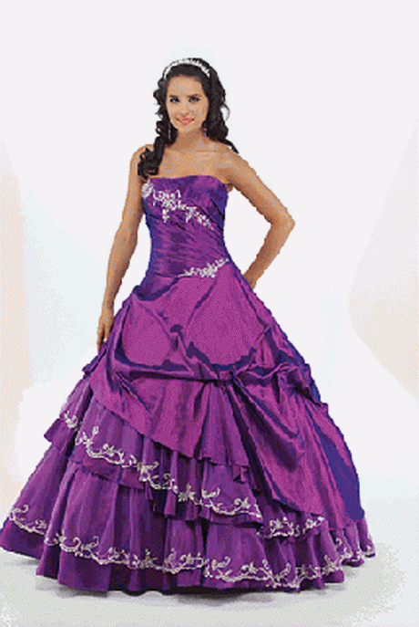 Vestidos de xv años morados