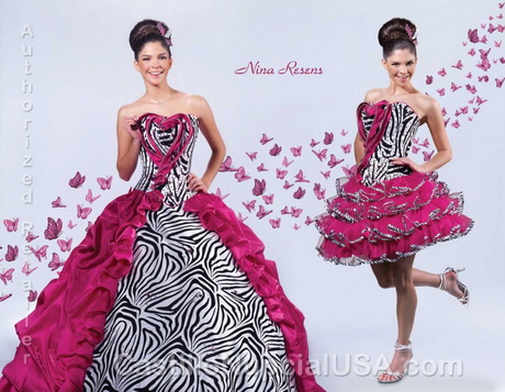 Zebra quinceanera dresses