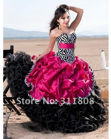 Zebra quinceanera dresses