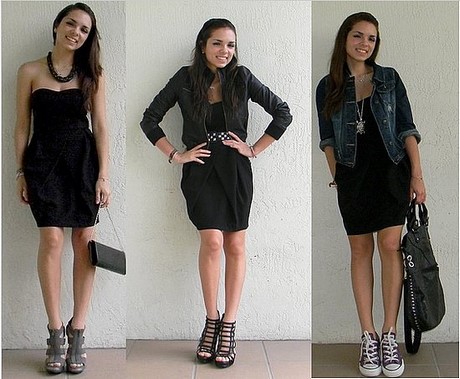 Combinar vestido negro con zapatos