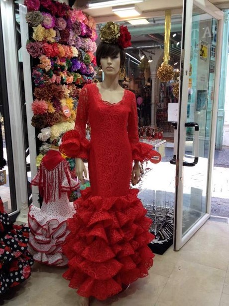 Trajes de flamenca rojos 2017