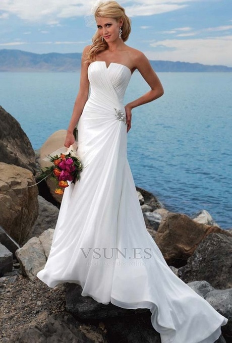 Vestido de novia para playa 2018