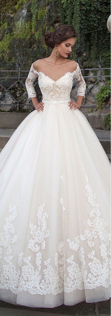 Vestidos de novia corte princesa 2018