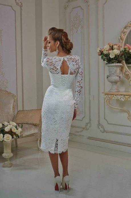 Vestido novia corto 2019