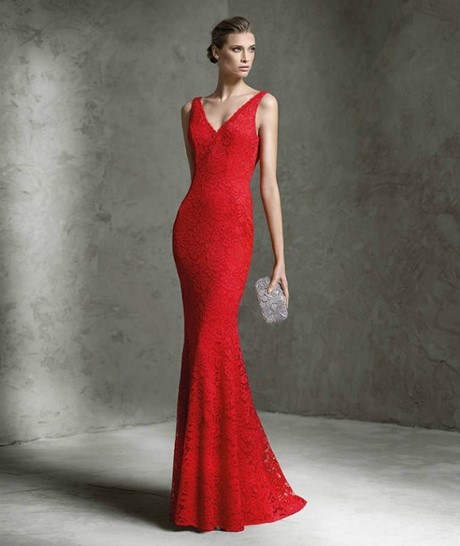 Vestido rojo fiesta 2019