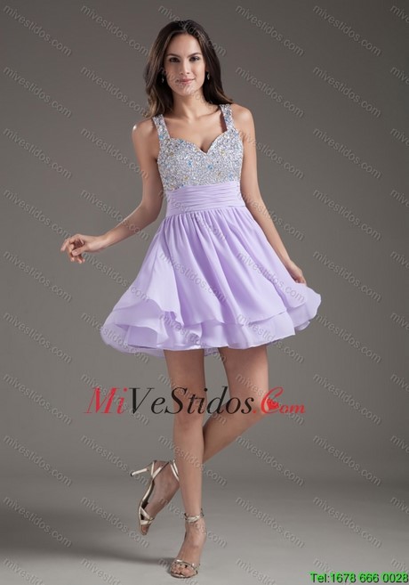 Vestidos cortos lila