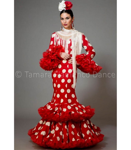 Trajes de flamenca rojos 2016