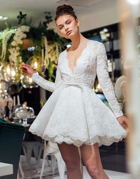 Vestido novia corto 2020