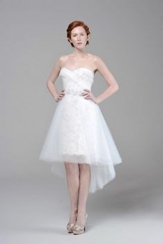 Vestido novia civil corto