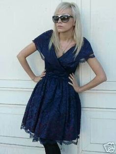 Vestido azul vintage