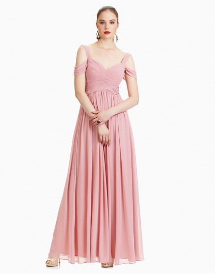Vestido dama de honor rosa palo