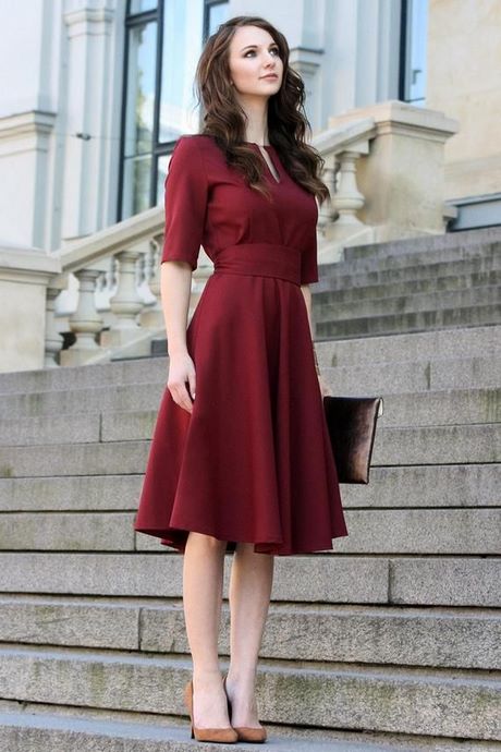 Vestido rojo cocktail 2019