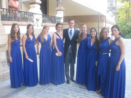 Vestidos de damas de honor color azul turquesa