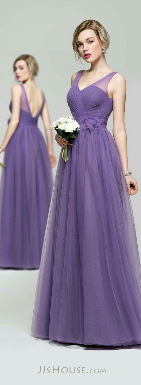 Vestidos morados para damas de honor