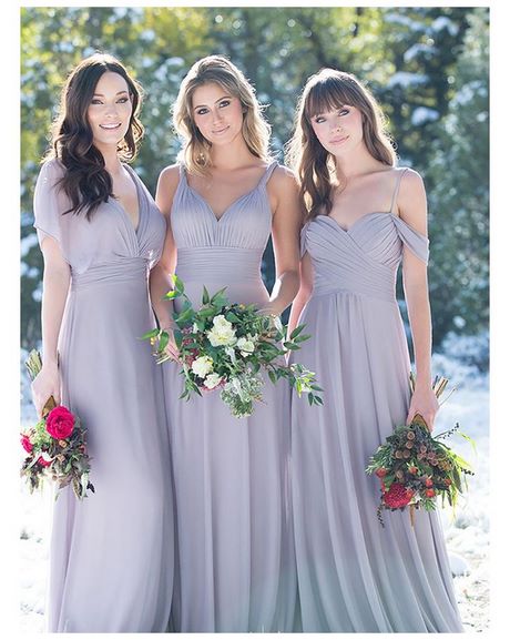 Vestidos para damas de honor color gris