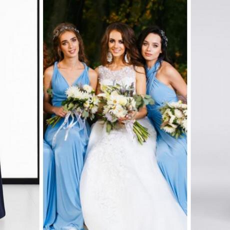 Vestidos para damas de honor en azul