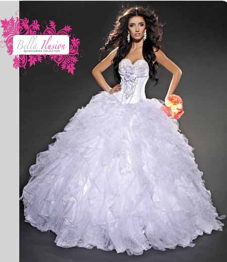 Vestidos blancos para quinceañeras