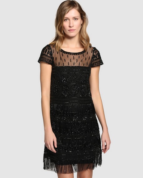 Vestido negro con pedreria