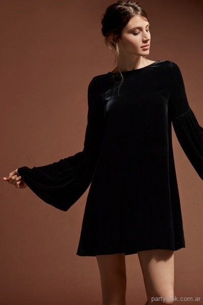 Vestido negro corto invierno