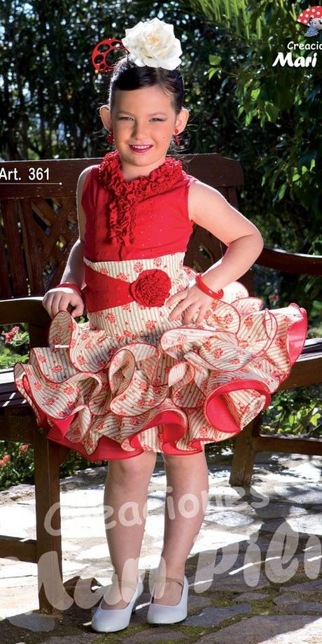 Falda corta flamenca niña