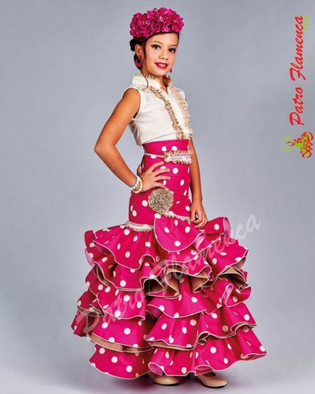 Falda corta flamenca niña