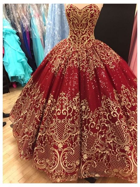 Red quince dresses