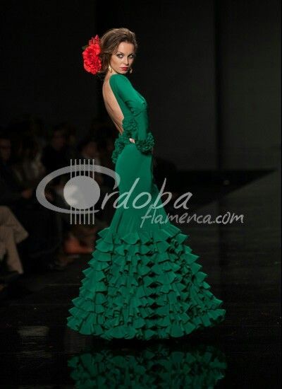Traje flamenca verde