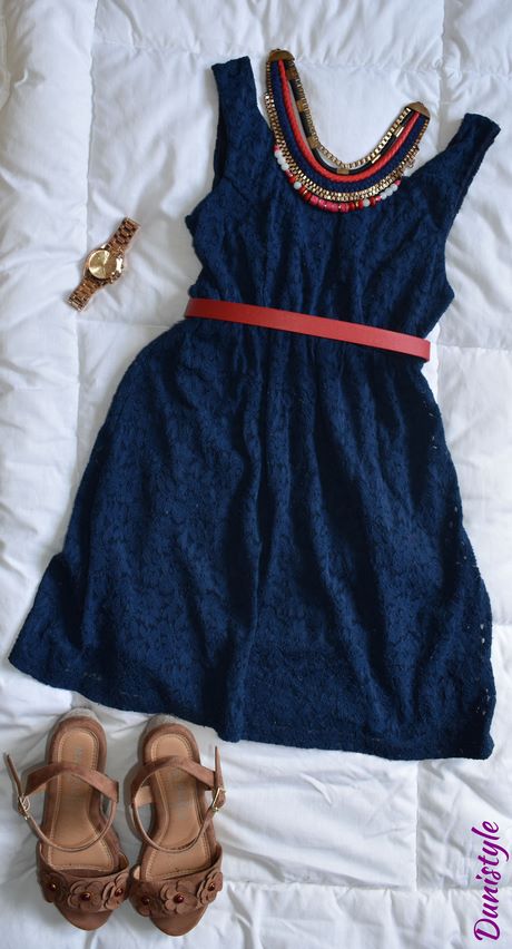 Vestido azul casual