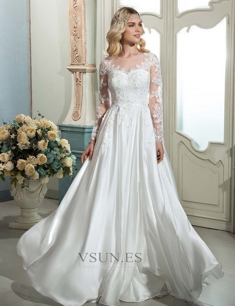 Vestido novia drapeado