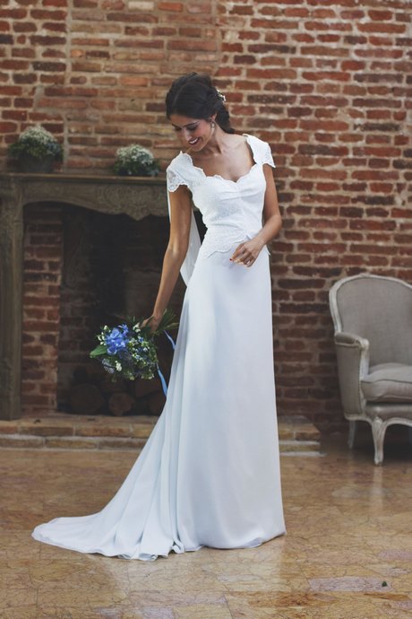 Vestido novia drapeado