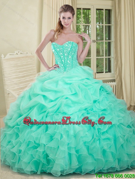 Aqua quinceanera dresses