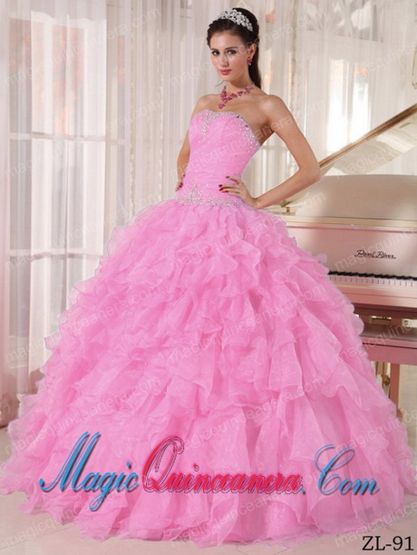 Baby pink quinceanera dresses