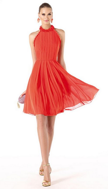 Vestidos cortos naranja