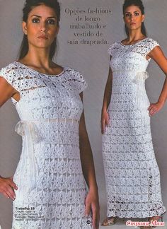 Vestidos tejidos blancos