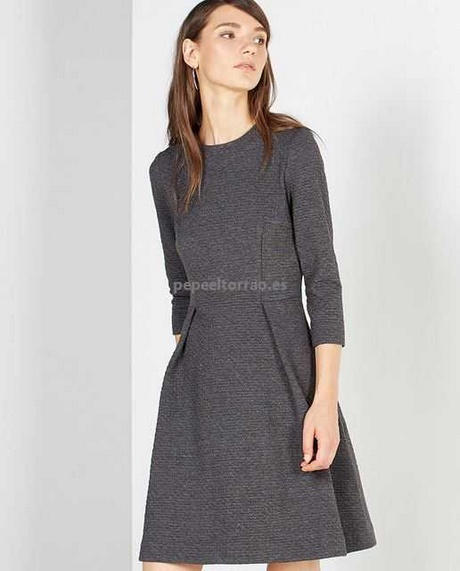 Vestido gris mujer