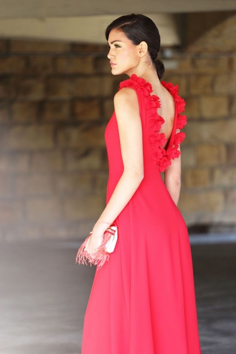 Vestido largo rojo boda