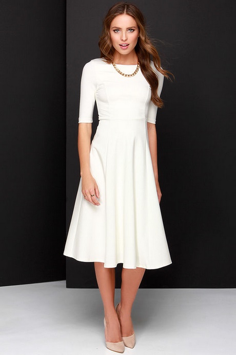 Vestido midi blanco