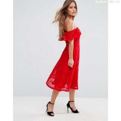 Vestido midi rojo