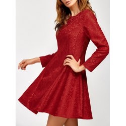 Vestido rojo ajustado largo