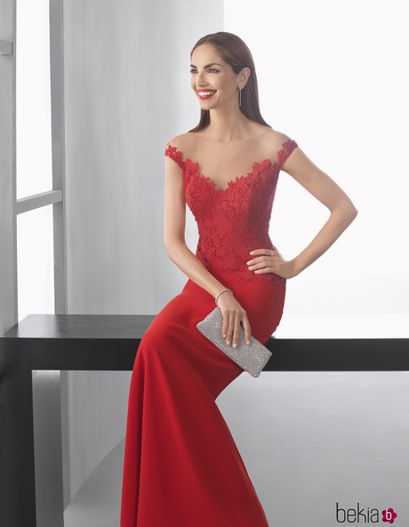 Vestido rojo coctel 2017