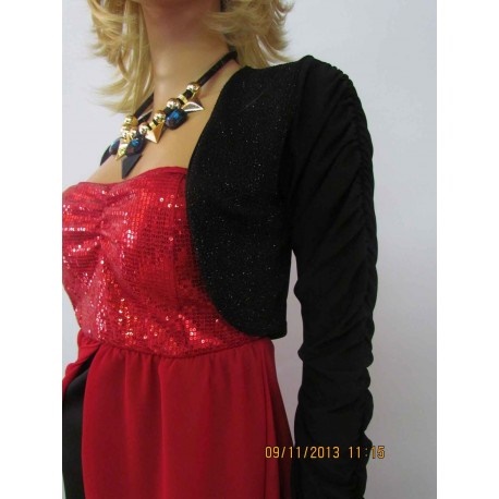 Vestido rojo con chaqueta