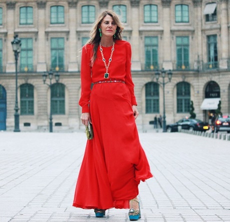 Vestido rojo con chaqueta