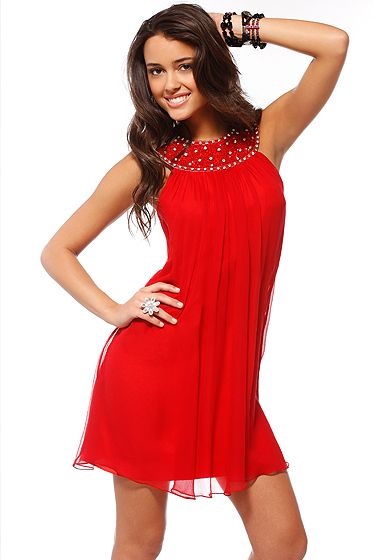 Vestidos de fiesta cortos rojos