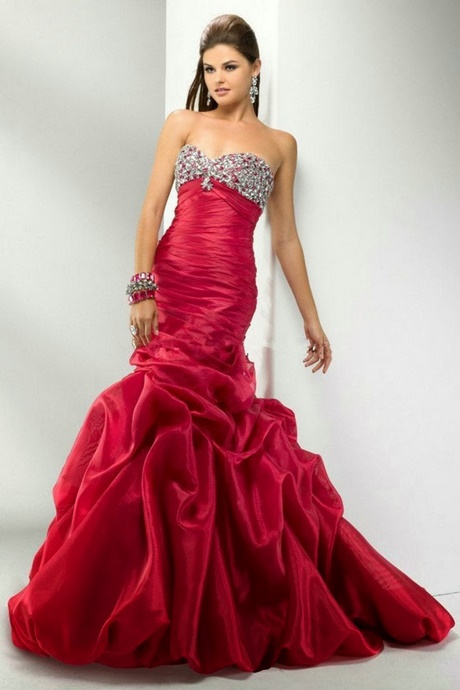 Vestidos elegantes largos rojos