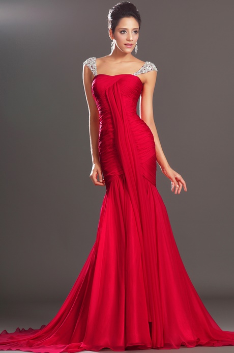 Vestidos elegantes largos rojos