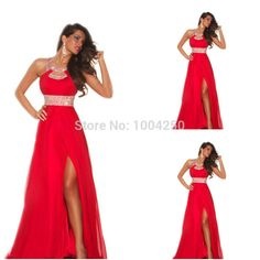 Vestidos elegantes rojos largos